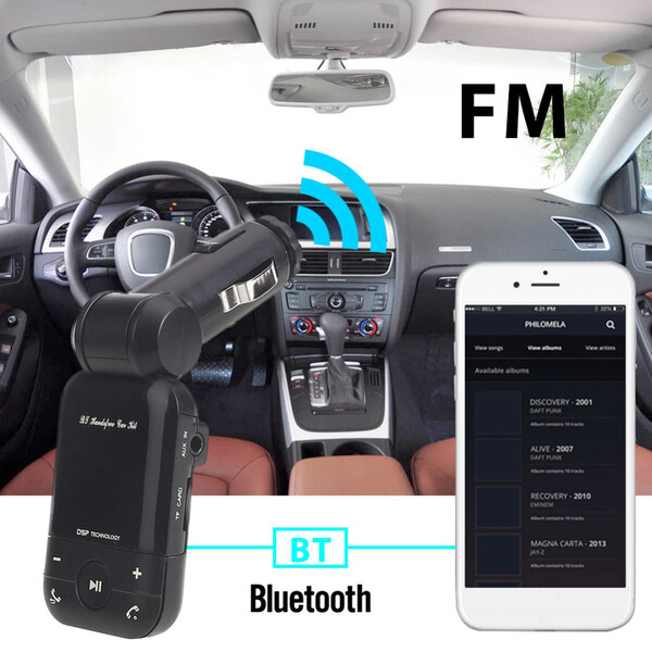 Bluetooth KFZ Transmitter mit digitalem Display