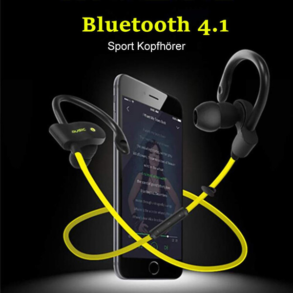 Bluetooth Kopfhörer mit eingebautem Mikrofon und Ohrbügel