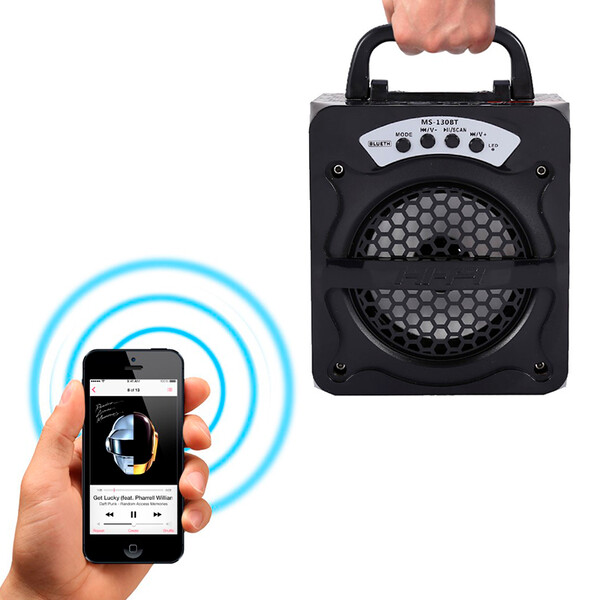 Kabellos Bluetooth Autolautsprecher Phone Auto Kit Fuer die Sonnenblende Musik Handsfree Smartphone iPhones Unterstuetzt GPS Hände Frei Fuer 2 Telefone gleichzeitig 