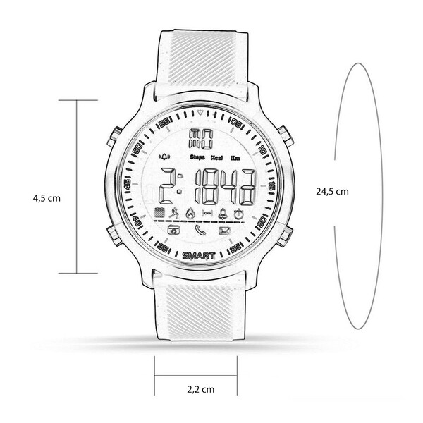 EX18 Wasserdichte Edelstahl Smartwatch