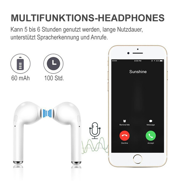 In-Ear Kopfhörer in ergonomischem Design mit Stereo Surround-Sound