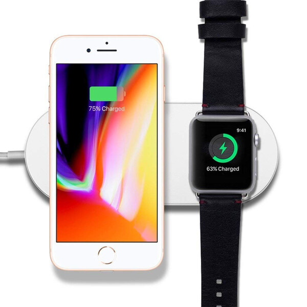 2-in-1 Qi Wireless Charger für Smartphone und Apple Watch