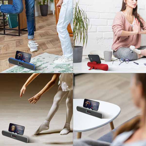 Bluetooth Musikbox mit Mikrofon & Smartphone-Halterung