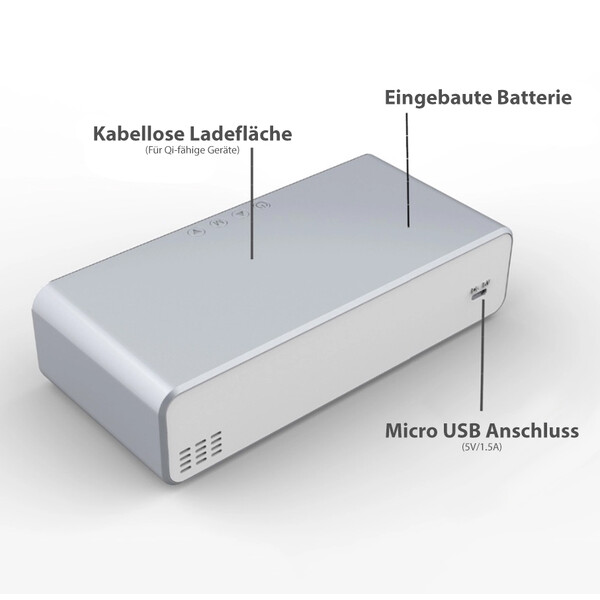 Edelstahl Wecker mit integriertem Wireless Charger