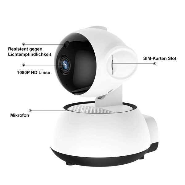 WLAN IP Überwachungskamera mit Bewegungsmelder und Speicher