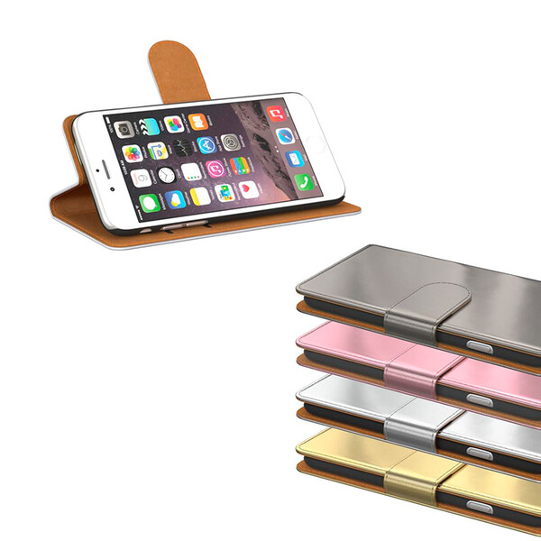 Flip-Case im Metallic-Look für Iphones 6, 6s Anthrazit