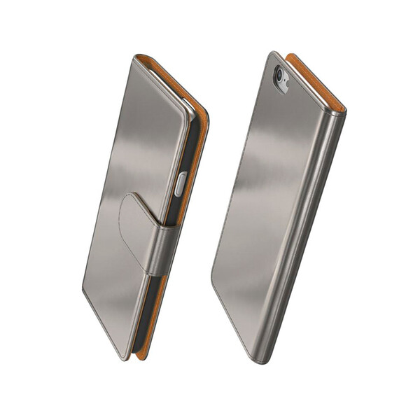 Flip-Case im Metallic-Look für Iphones 6 Plus, 6s Plus Anthrazit