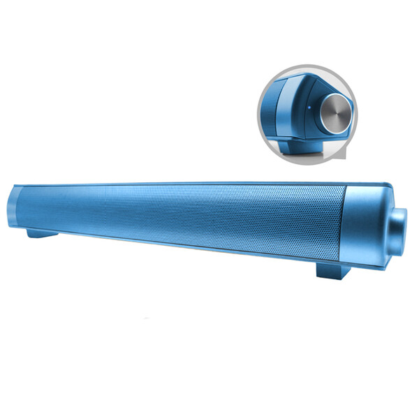Bluetooth-Soundbar mit integrierten Subwoofern Blau