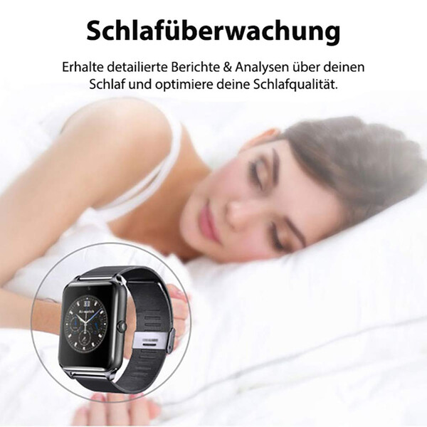 Edelstahl-Smartwatch mit Kamera