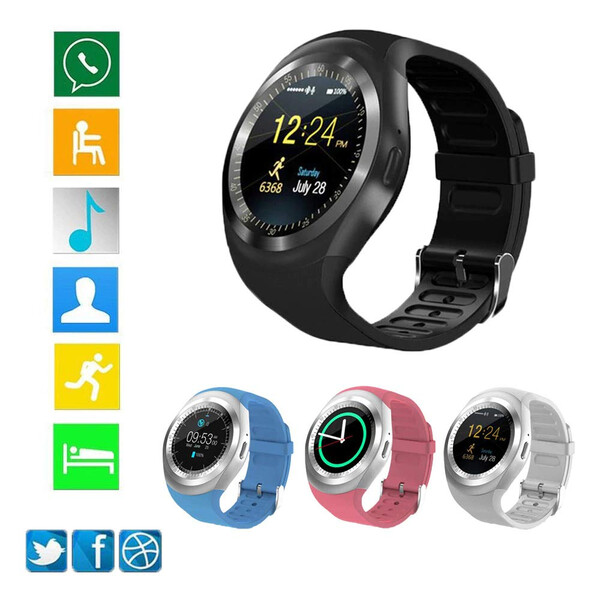 Smartwatch mit Health-Monitor, Whatsapp u. Facebook