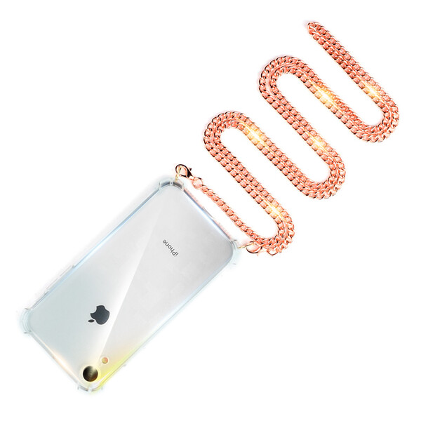 Handykette für iPhones iPhone 7 Plus, 8 Plus Rosegoldene Edelstahlkette