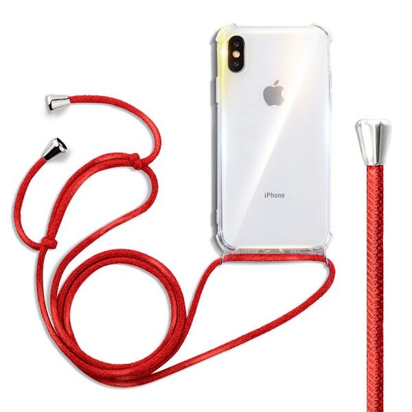 Handykette für iPhones iPhone XR Rotes Nylon