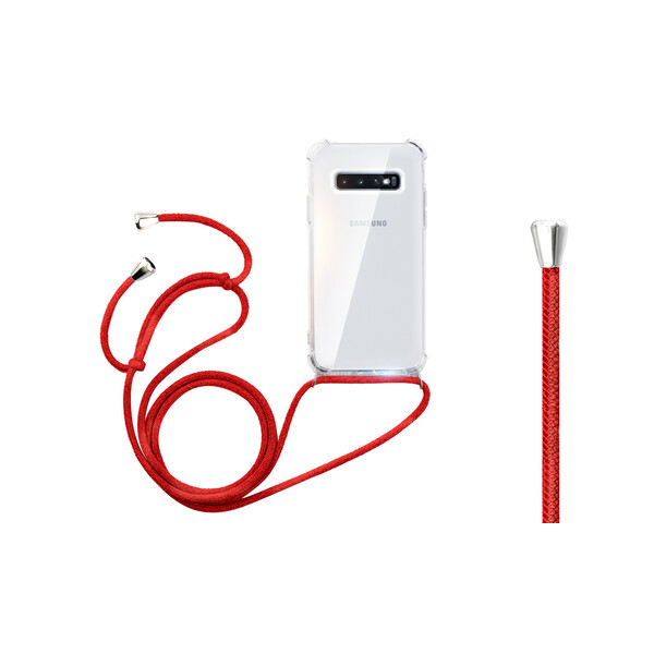 Handykette für Samsung Smartphones Samsung S7 edge Rotes Nylon