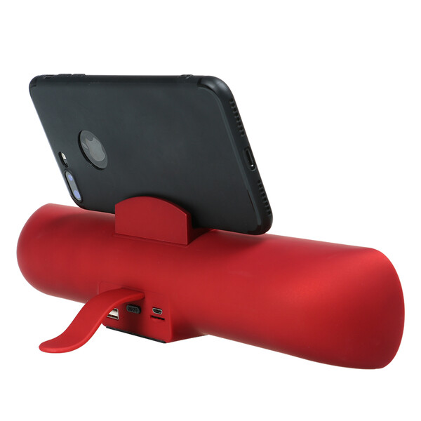 Bluetooth Musikbox mit Mikrofon & Smartphone-Halterung Rot