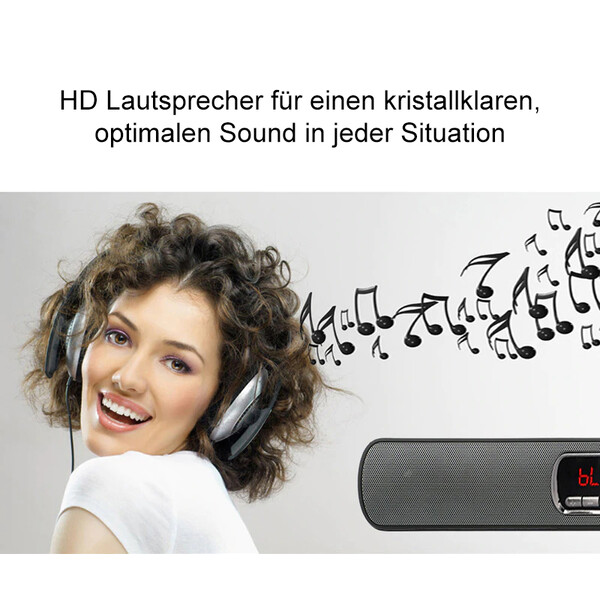 Bluetooth Musikbox mit Halterung Rot Mit 32GB Micro SD Karte