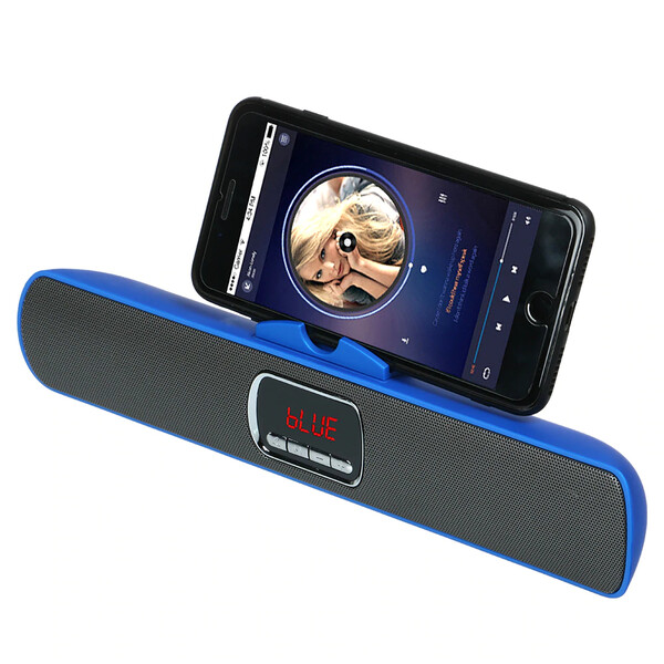 Bluetooth Musikbox mit Halterung Blau Mit 32GB Micro SD Karte