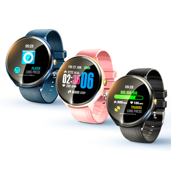 Fitness Smartwatch mit Fitness Tracker Schwarz