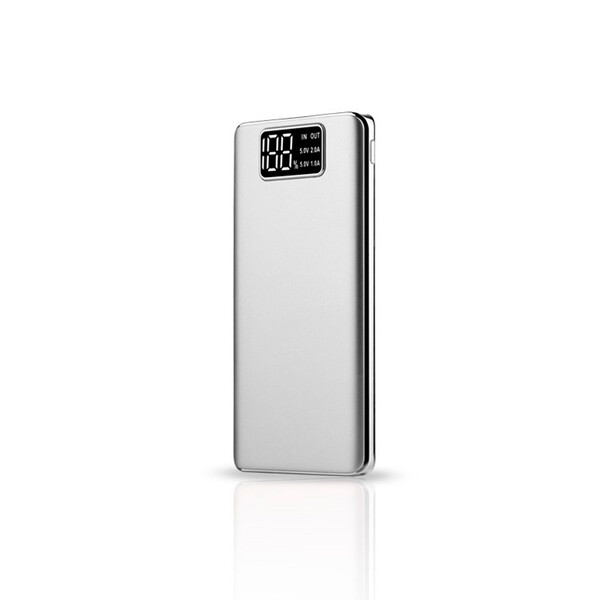 15000 mAh Slim Powerbank Weiß mit 1m Micro USB Kabel