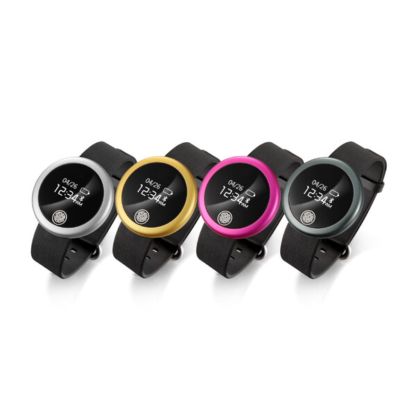 S6 Sport-Armband mit Herzfreqzenzmesser und OLED Schwarz