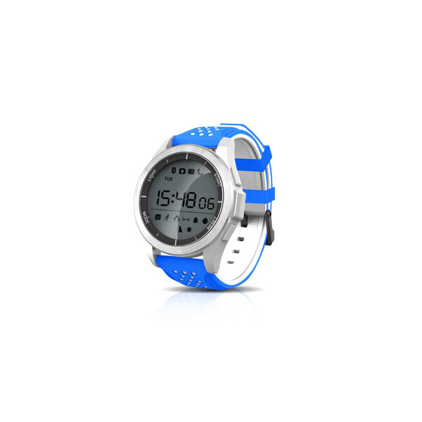 F3 Sportuhr mit Fitness-Monitor Blau/Weiß
