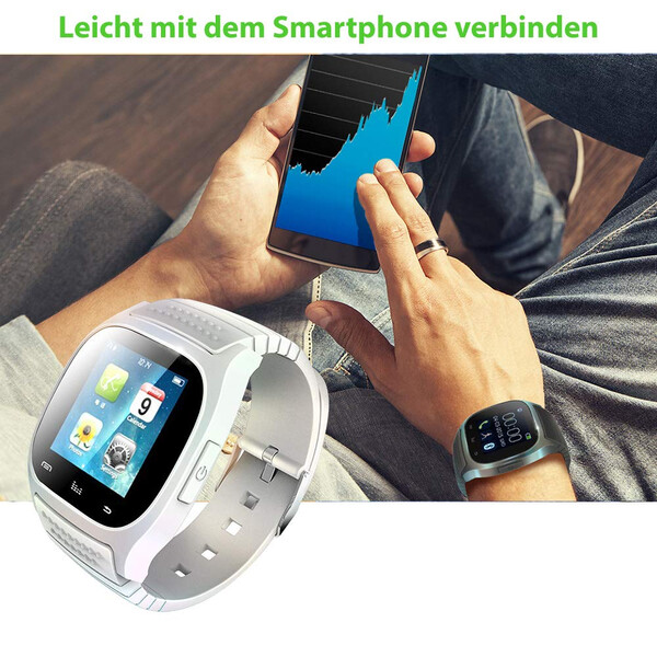 M26 Ultraslim Smartwatch Blau