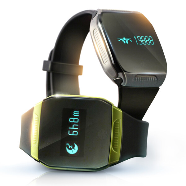 E07s Smartwatch mit OLED-Bildschirm und Smartscreen Schwarz/Grün