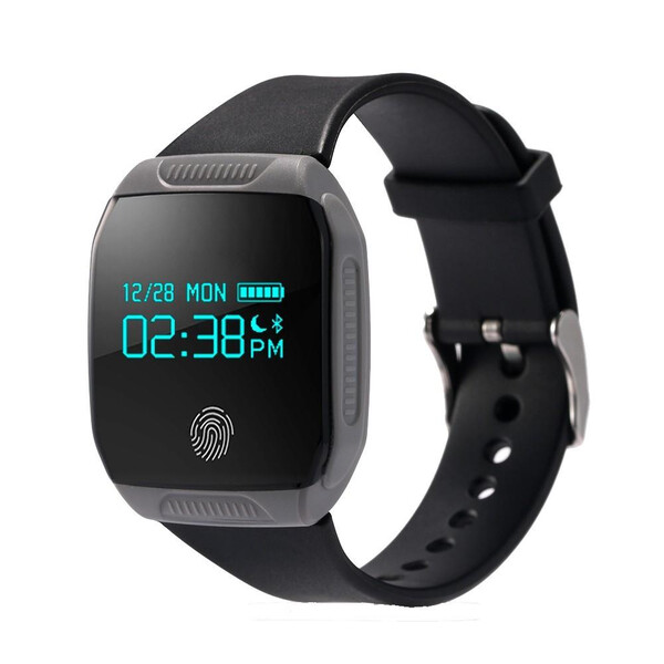 E07s Smartwatch mit OLED-Bildschirm und Smartscreen Schwarz/Grau
