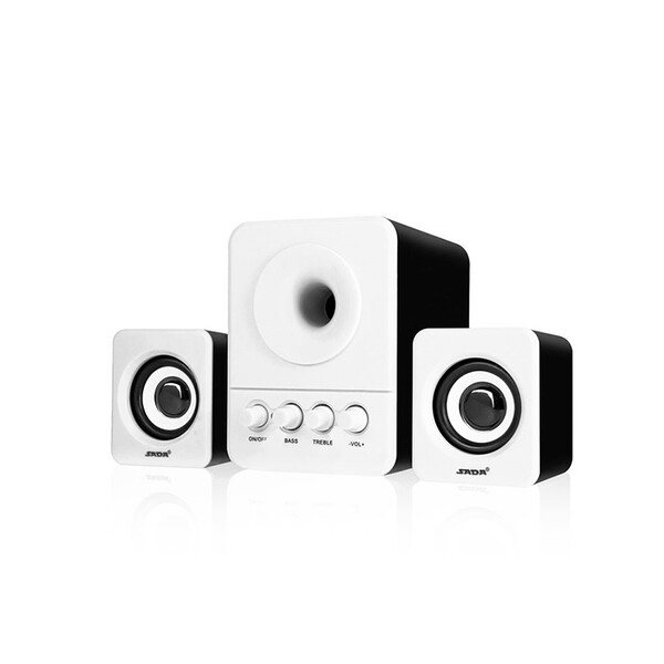 Bluetooth Speaker mit 2 Boxen Weiß/Schwarz