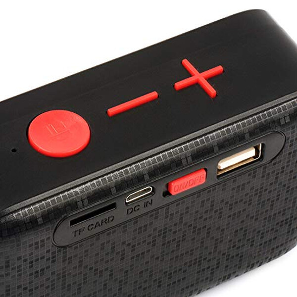 Big Buttons Bluetooth Lautsprecher Rot mit 32GB Micro SD Karte