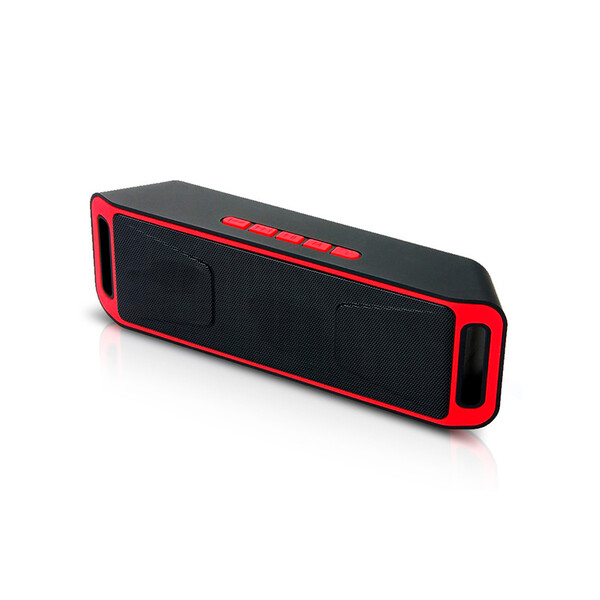 Stylischer Bluetooth Lautsprecher Rot mit 32GB Micro SD Karte