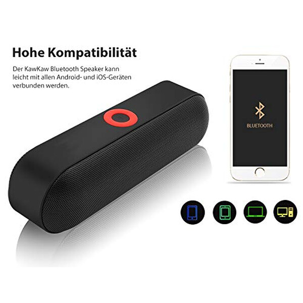 Bluetooth Lautsprecher im Pill Design Rot mit 32GB Micro SD Karte