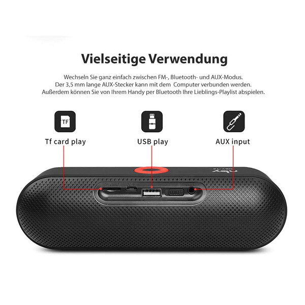 Bluetooth Lautsprecher im Pill Design Weiß