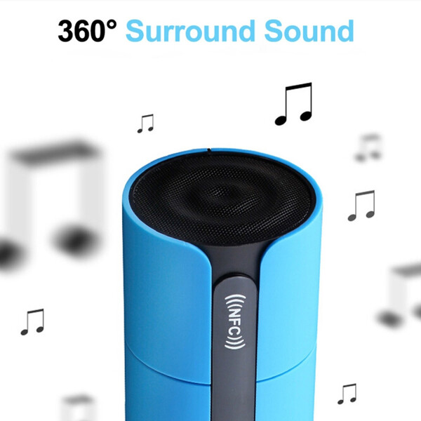 Bluetooth-Lautsprecher Blau Mit 32GB Micro SD Karte
