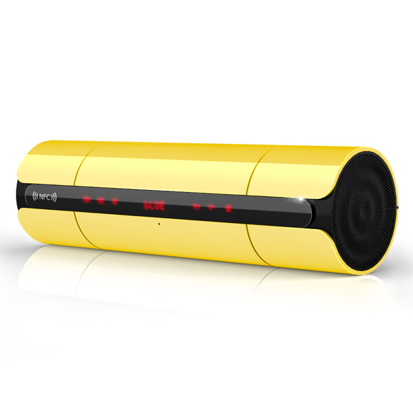 Bluetooth-Lautsprecher mit Digitalanzeige Gelb