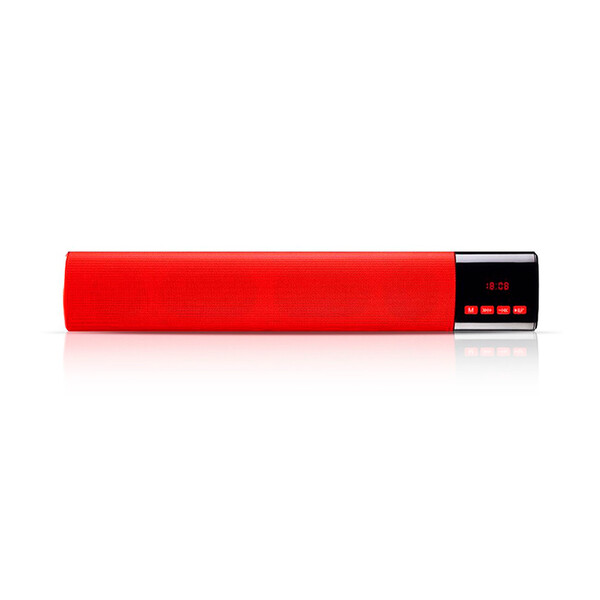 Bluetooth-Mini-Soundbar mit Displayanzeige Rot