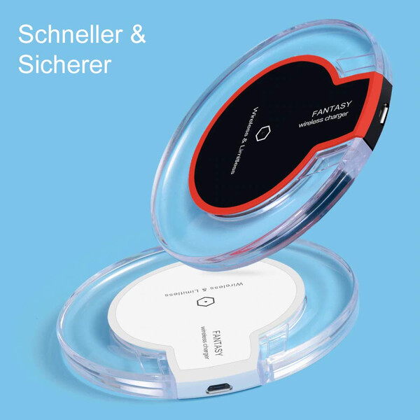 Wireless Charger - Samsung und iPhone kompatibel Weiß