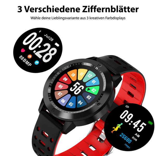 CF58 Smartwatch mit LCD Display Rot
