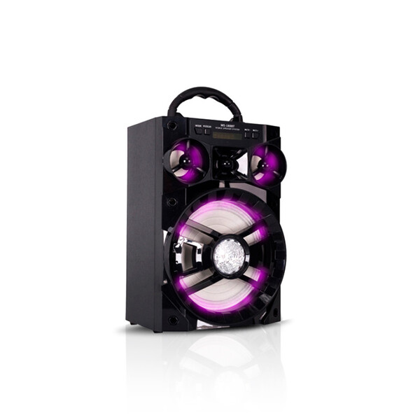 Tragbarer Lautsprecher mit Neon Beleuchtung Schwarz