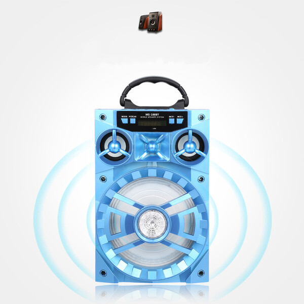 Tragbarer Lautsprecher Neon Blau Mit 32gb Micro SD Karte