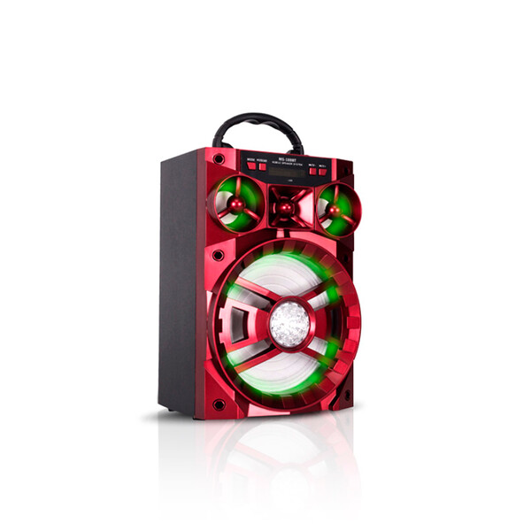 Tragbarer Lautsprecher mit Neon Beleuchtung Rot