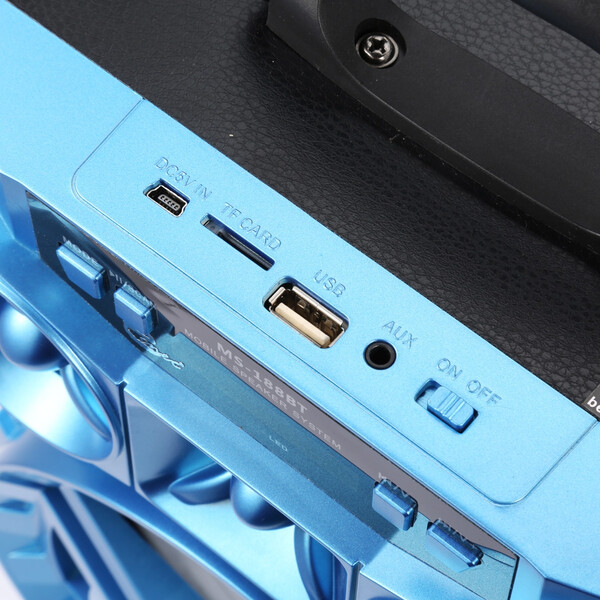 Tragbarer Lautsprecher Neon Blau Mini Mit 32gb Micro SD Karte