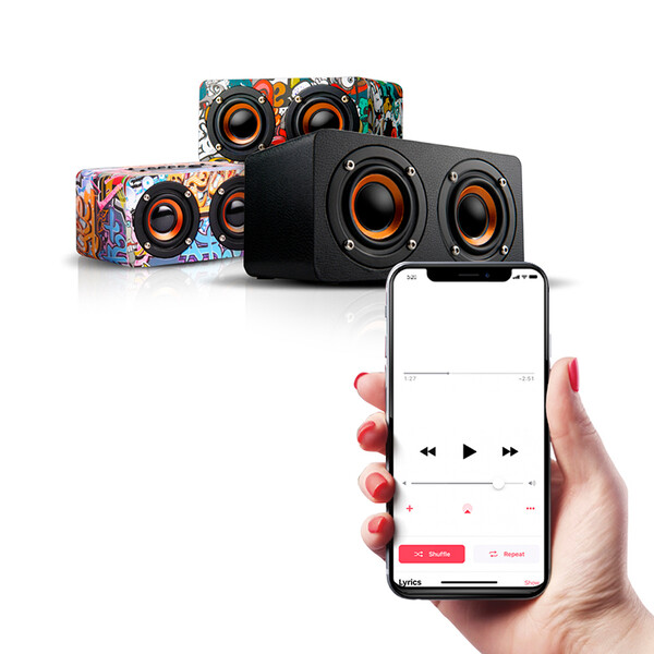 Bluetooth Speaker im Graffiti Design Graffiti Urban mit 32GB Micro SD Karte