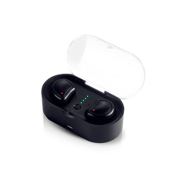 In-Ear Headset mit 400 mAh Ladebox und Surround Sound Schwarz
