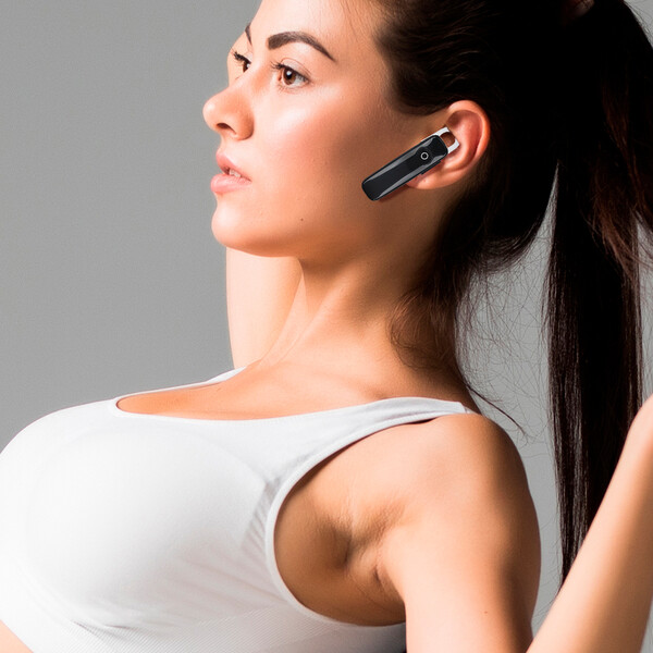 Mini Bluetooth Kopfhörer mit Lärmreduktion und Echovermeidung Schwarz