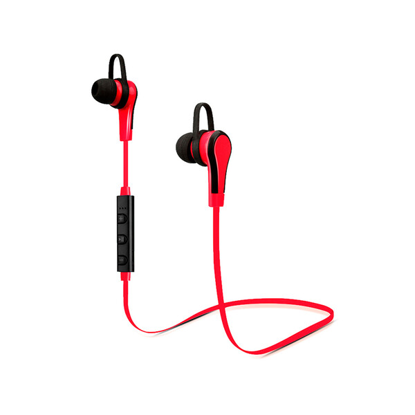 Bluetooh Headphones mit In-Line Bedientasten zum Joggen Rot