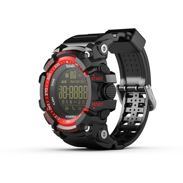 Wasserdichte Smartwatch mit Fitnesstracker und Bluetooth Rot