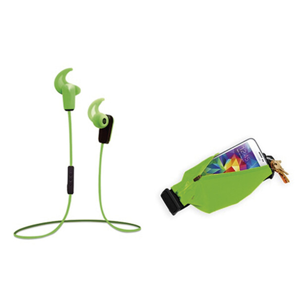 HiFi Kopfhörer mit passender Bauchtasche Grün
