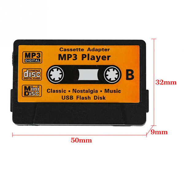 Mini-Mp3-Player Kassetten-Design Weiß mit 16GB Micro SD Karte
