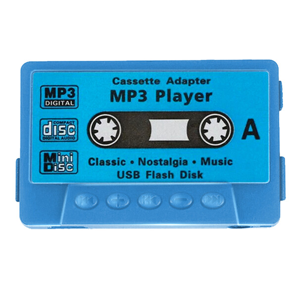 Mini-Mp3-Player Kassetten-Design Blau mit 32GB Micro SD Karte