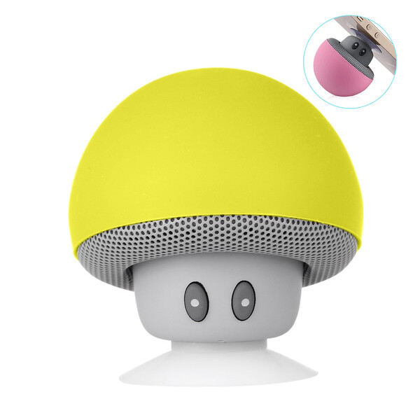 Bluetooth-Lautsprecher im Pilz-Design Gelb